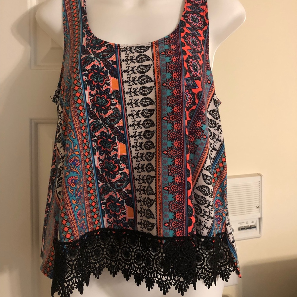 Colorful flowy blouse